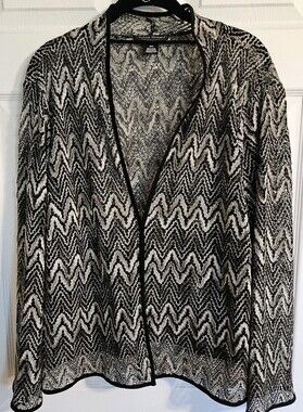 Jessica Howard Chevron Lace Jacket Size- 24W Plus